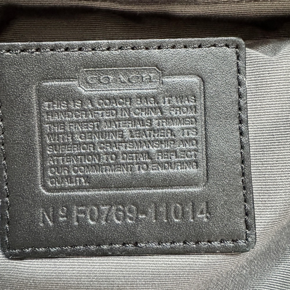 Y2K Coach Chelsea Flap Monogram Signature Canvas Turnkey Bag 11014 Boho Black - Picture 6 of 11